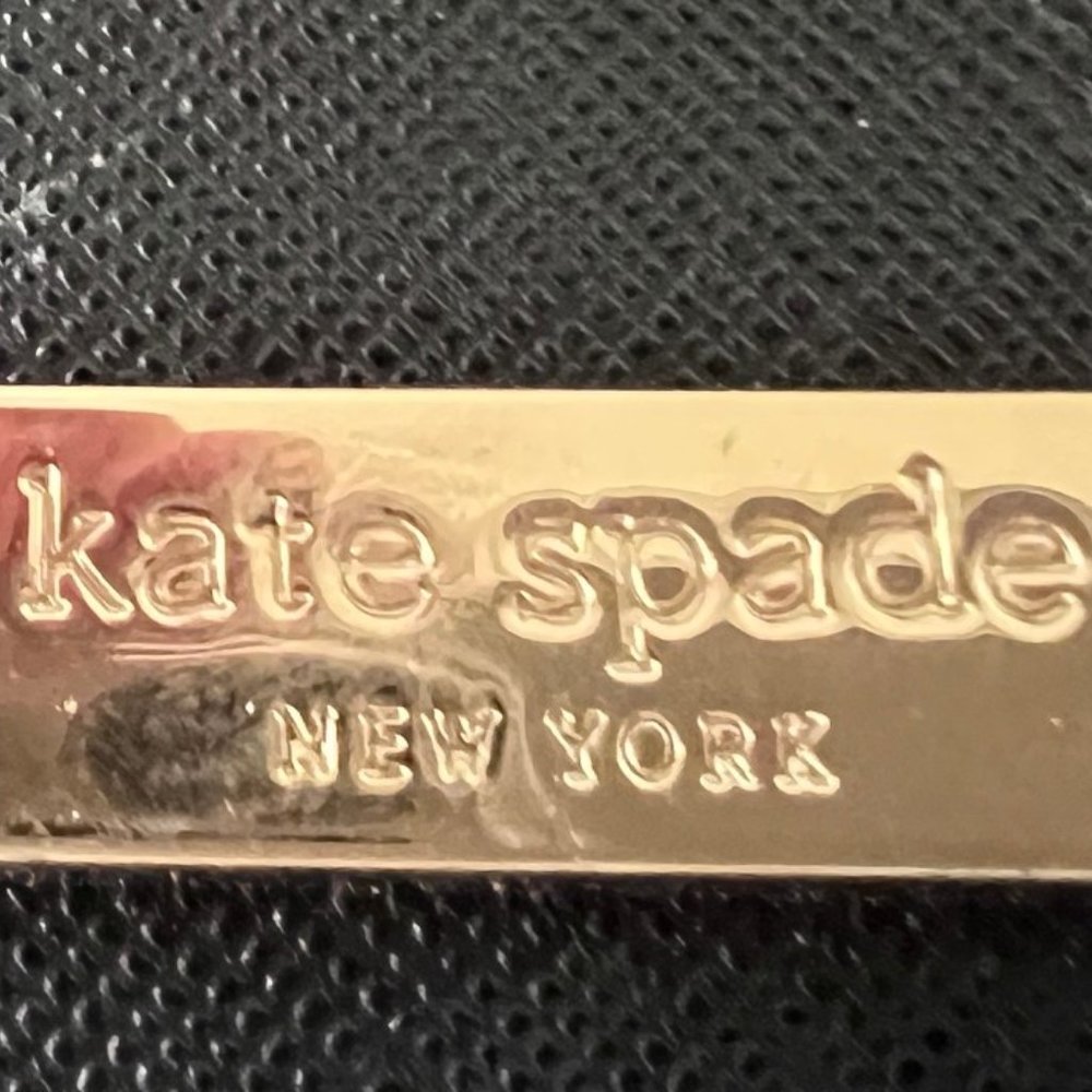 Small Crossbody Black Kate Spade Handbag Gold Trim - Picture 5 of 5